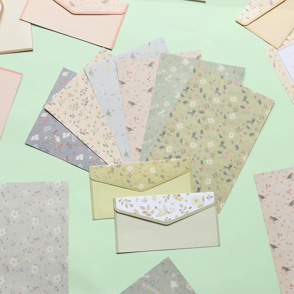 طباعة زهور عتيقة مع مظاريف ، لوازم مكتبية ، ورق كتابة ، أدوات مكتبية ، تصميم مختلف ، 3 * ، 6 * *