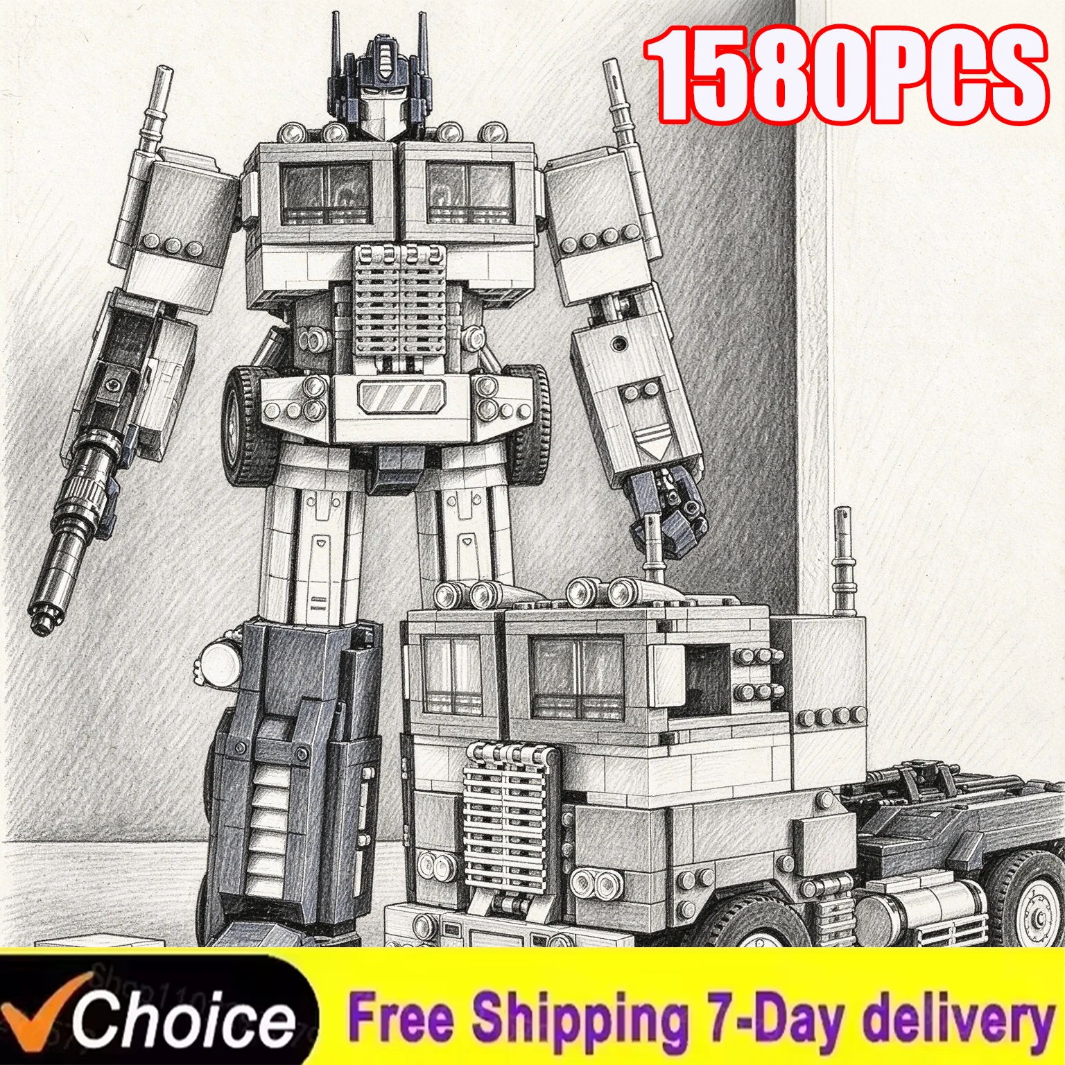 1508cs-technical-1-8-camion-robot-rosso-performance-moc-blocchi-da-costruzione-modello-di-auto-da-corsa-diy-mattoncini-per-auto-sportive-giocattoli-veicoli