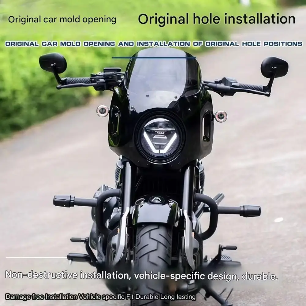 Modified headlight cover for CU625 automatic transmission windshield; motorcycle modification parts for VOGE CU625.