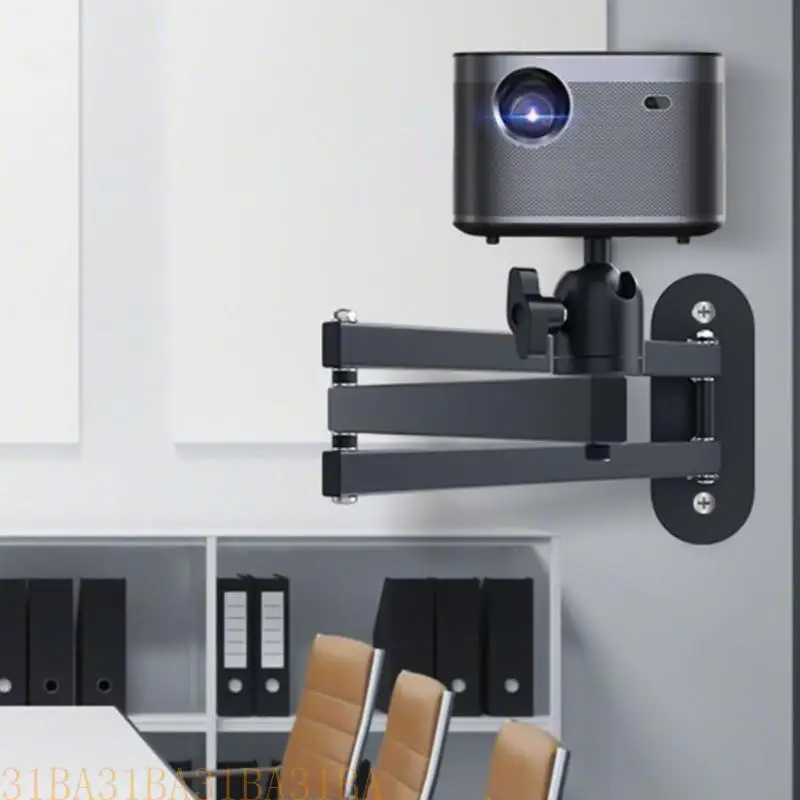Universal Projector Wall Mount Stand Ceiling Projector Holder with 360°Rotatable Head and 90°Tilting for Home Theater