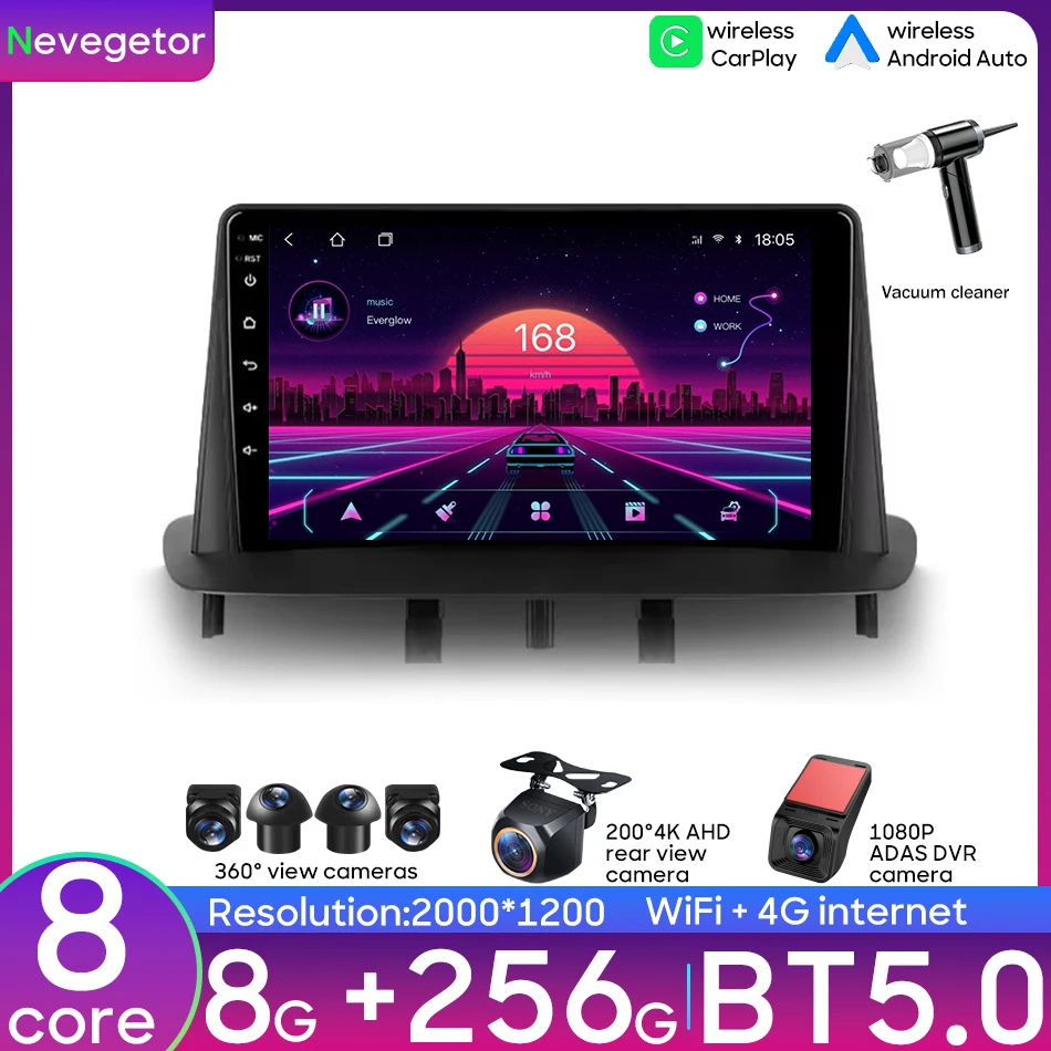 

For Renault Samsung Megane 3 2008 - 2014 Car Multimedia Player Video Player Navigation CarPlay GPS Android Radio Stereo Auto