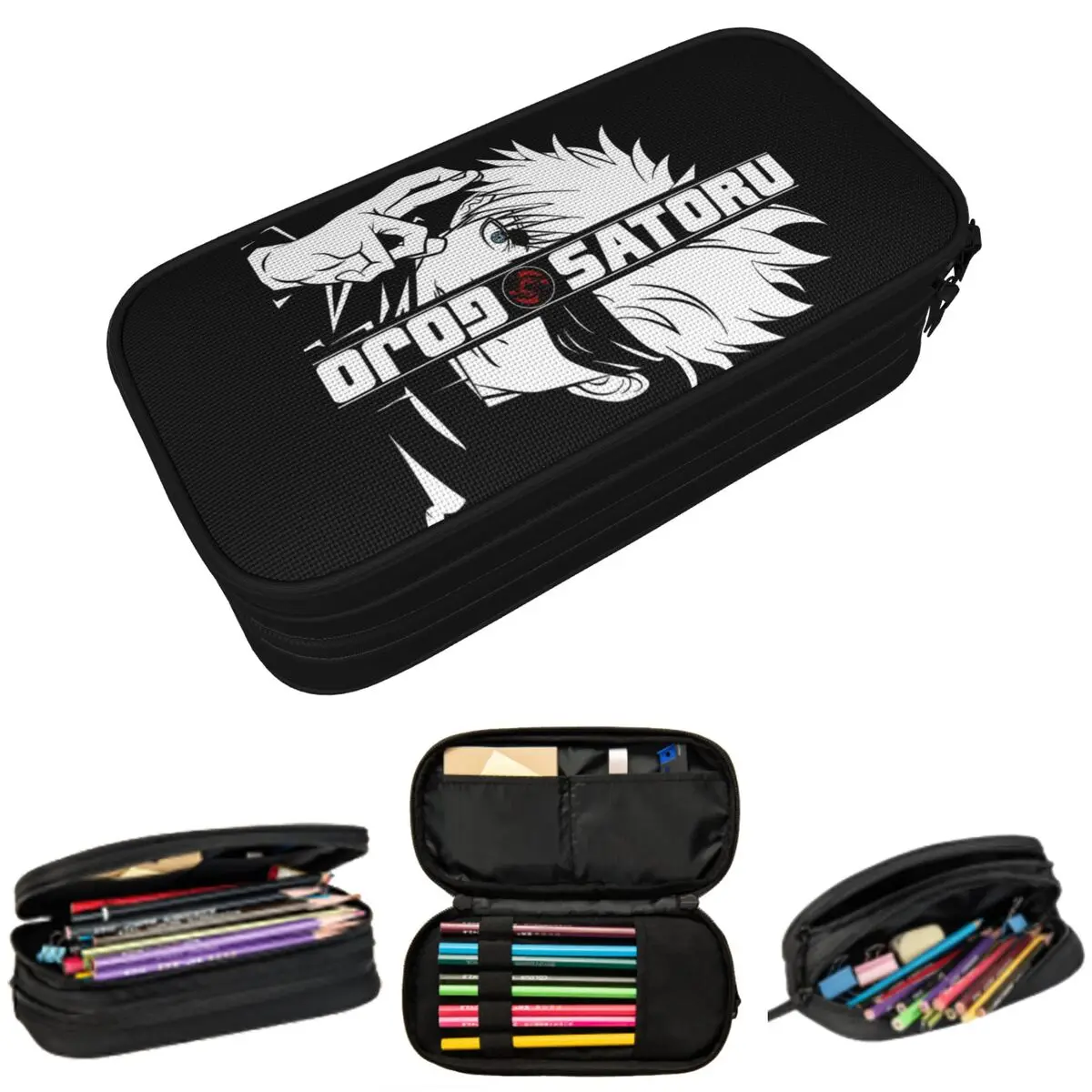 

JJK Anime Gojo Satoru Jujutsu Kaisen Pencil Case for Boy Girl Gifts Pen Box Pencil Bag Stationery Supplies Pen Holder Bag