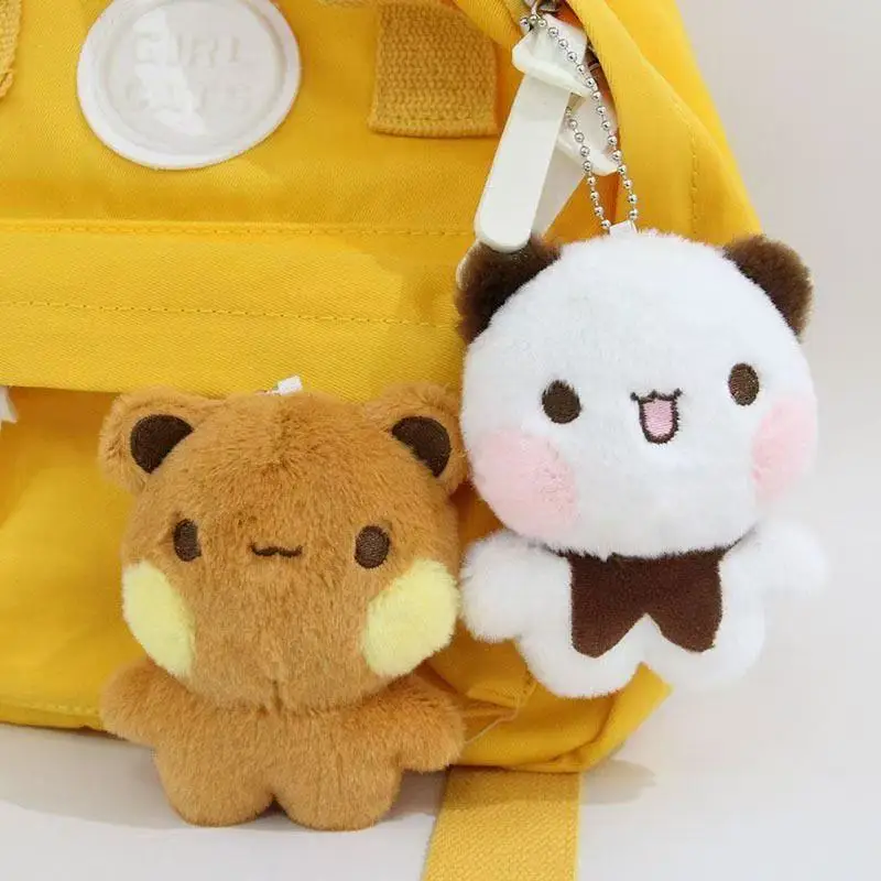 

2 Pcs New Panda Bubu and Yier Plush Pendant Keychain Dolls Cute Cartoon Panda Bear Key Ring Backpack Pendant Couple Gifts