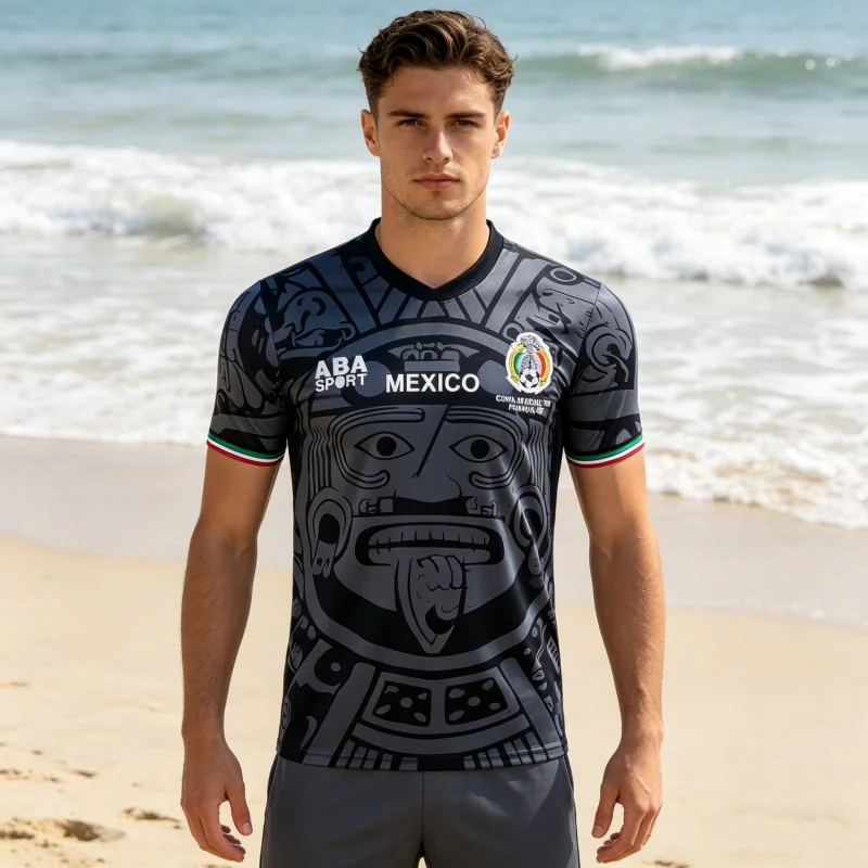 Camiseta Deportiva 2026 de Secado Rápido y Transpirable para Hombre, Camiseta del Equipo de Fútbol Mexicano ABA Sport 1998, Camisetas Familiares de Manga Corta para Adultos y Niños