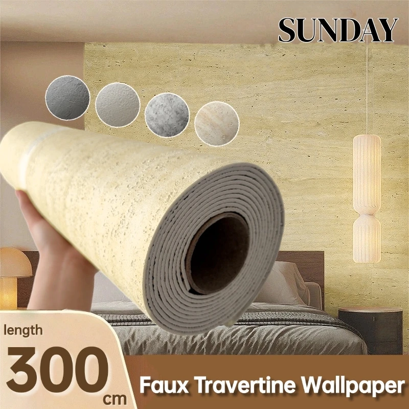 

3D обои из искусственной травертина с текстурой, наклейки на стену, декор, фон, имитация бетона, самоклеящиеся обои