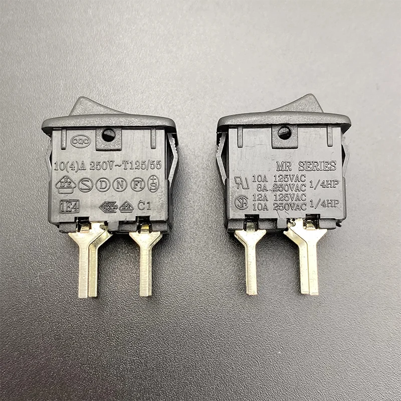 Original Taiwan genuine certification switch MR SERIES warped boat type switch button 4 pin 2 speed 10A boat type power button