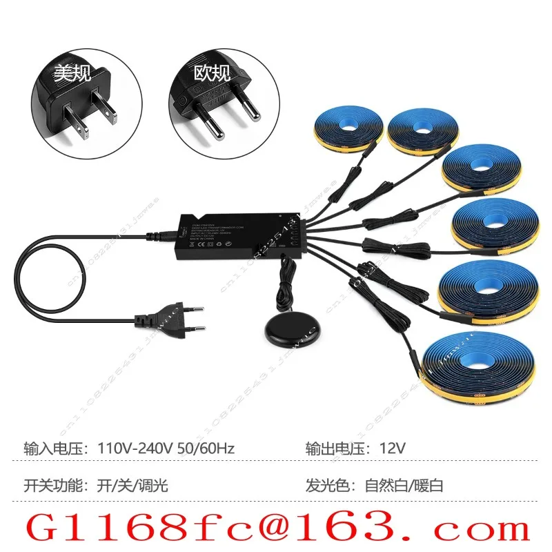 12V Parallel Blackboard FCOB LED Light Strip Set Cabinet Display Cabinet Decorative Lighting Cross-border LED Lighting Strip