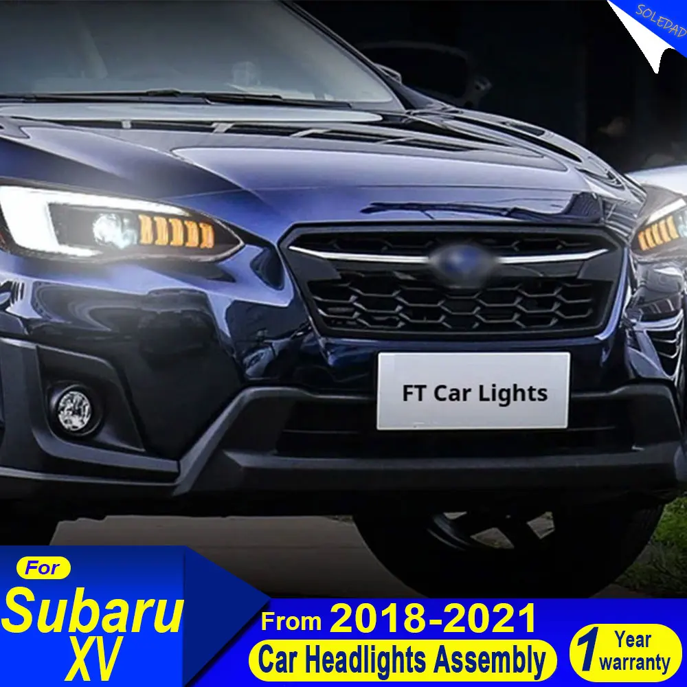 

Car headlights For Subaru XV 2018-2021 Headlamp Assemblies with Modified LED Lenses Dynamic Daytime Running Lights Flowing