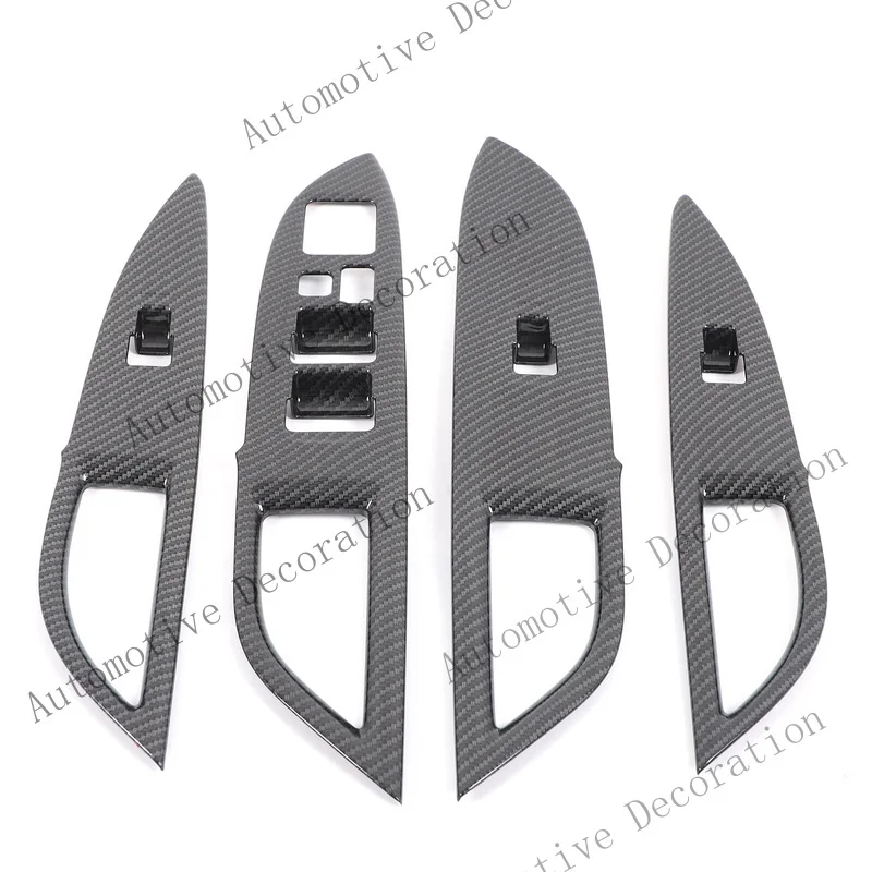Z+ ABS Carbon Fiber Window Lift Switch Cover Trim For Mitsubishi Outlander 2013-21