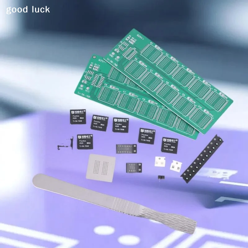 

BGA Chip Soldering Practice Board Kit Decimal Flowing Lights Teaching Practical Training Soldering Practice Loose Parts