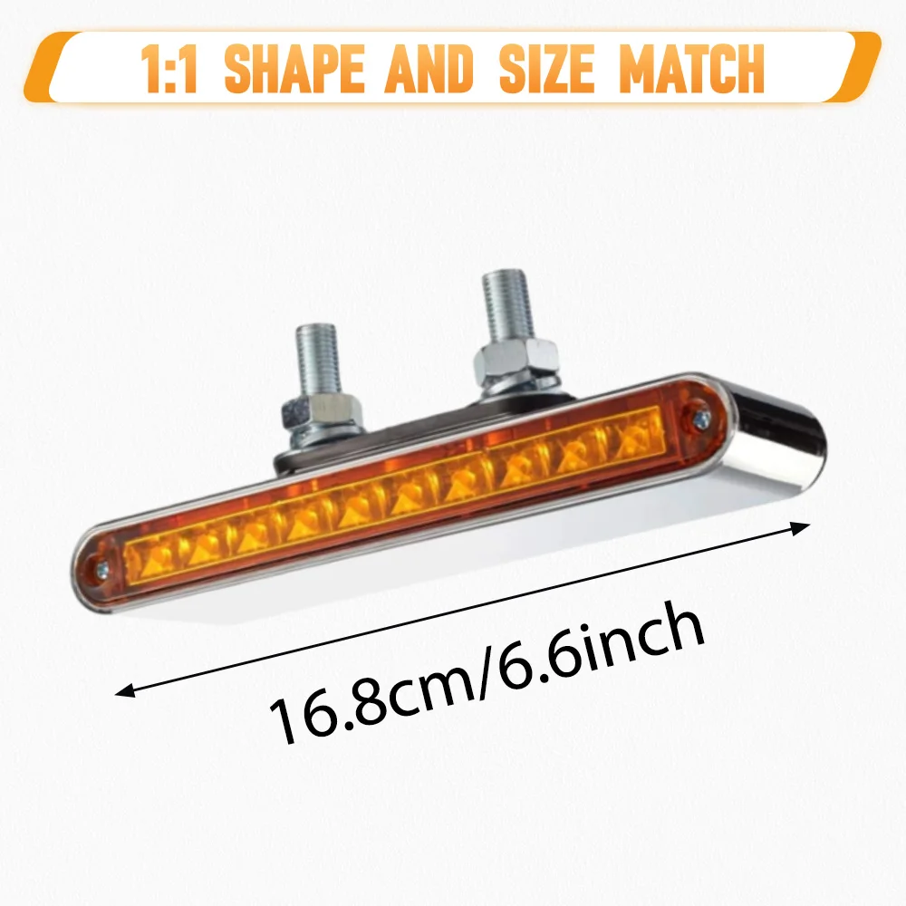 12 فولت 2 قطعة LED مزدوجة الوجه الجانب ماركر ضوء بدوره إشارة مؤشر ضوء مقاوم للماء 40LED للدراجات النارية الطرق الوعرة 4x4 شاحنة مقطورة #4