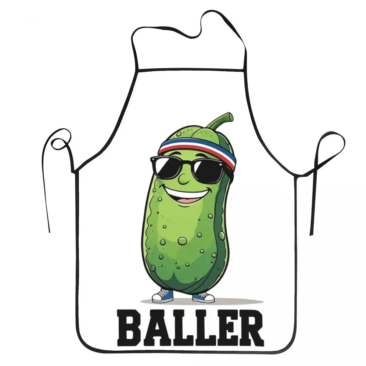 

Pickle Baller Cool Sports Aprons Chef Cooking Cuisine Tablier Sleeveless Bib Kitchen Cleaning Pinafore for Women Men Gardening