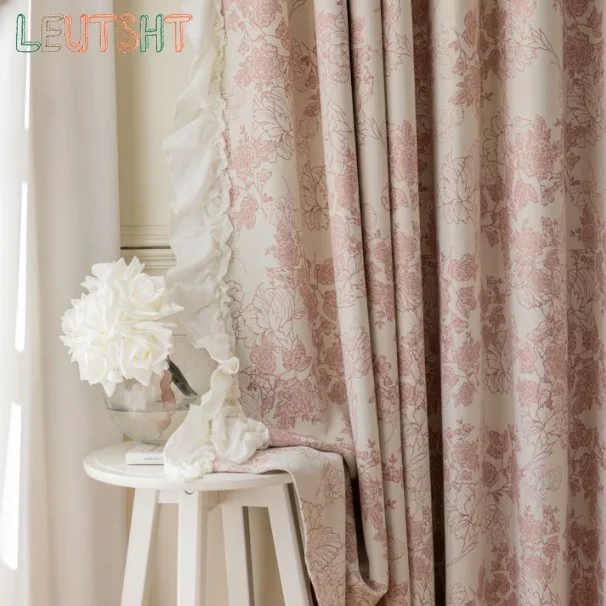 French Light Luxury Bedroom Girly Curtains Ins Style Full Curtains for Living Room Luxury New Chenille Customized