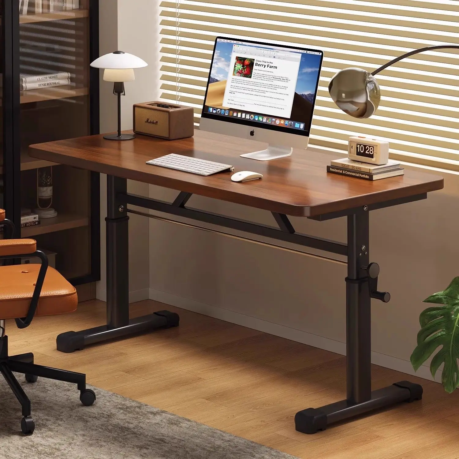 Modern Simple Adjustable Height Computer Desk Ergonomic Study Table for Home Office Durable Writing Desk Furniture
