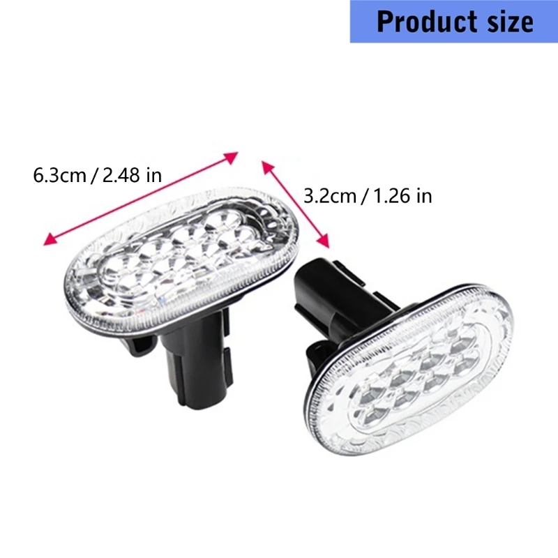 High Visibility Fume Black Side Marker Lights Side Turn Lamps Upgrades Suitable for Vehicle Jimny JB74 JB64