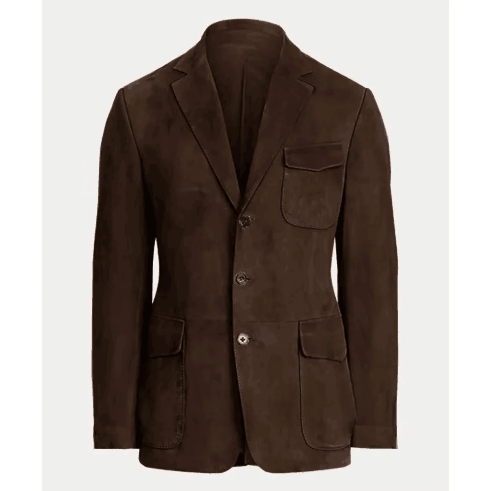 

Elegant Mens Suede Blazer Jacket Design Pocket Single Breasted Notch Lapel Casual Jacket Fashion Slim Fit Comfort Mens Coats