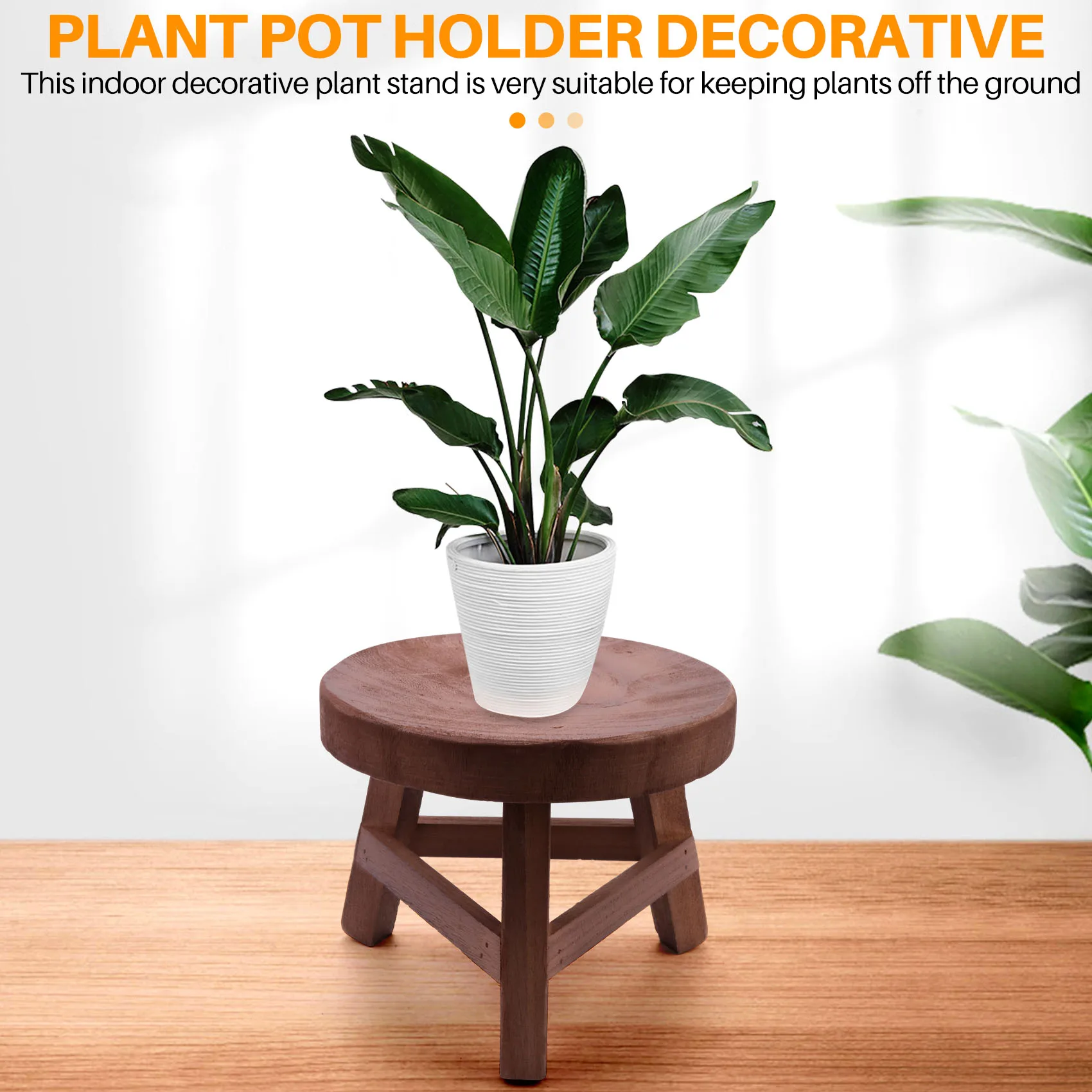 Wooden Plant Stand, High Stool Plant Stand Multi-Function Flower Pot Holder, for Gardening Decoration Living Room