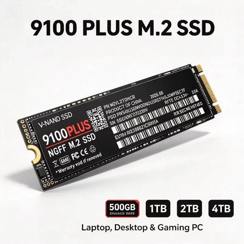 9100 PLUS M.2 2280 NGFF PCIe3.0 SSD Internal Solid State Drive 500GB-4TB For Laptop Desktop Gaming PC Storage