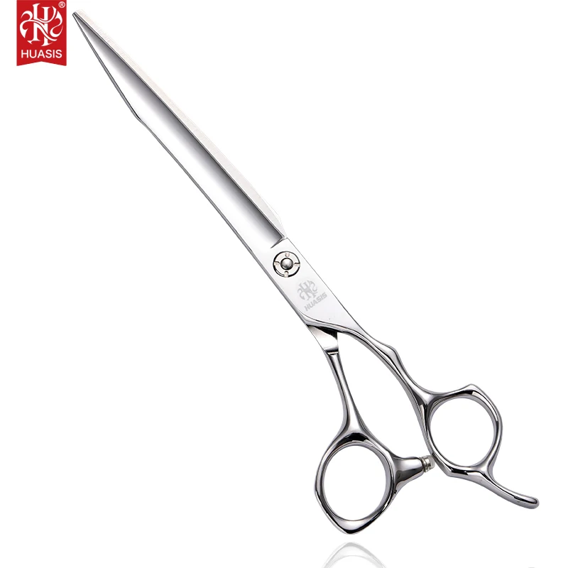 

HUASIS HU48 7.5" 8'' Dog Straight Scissors for Grooming 440C Stainless Steel Professional Pet Trimming Scissors Sharp Blade