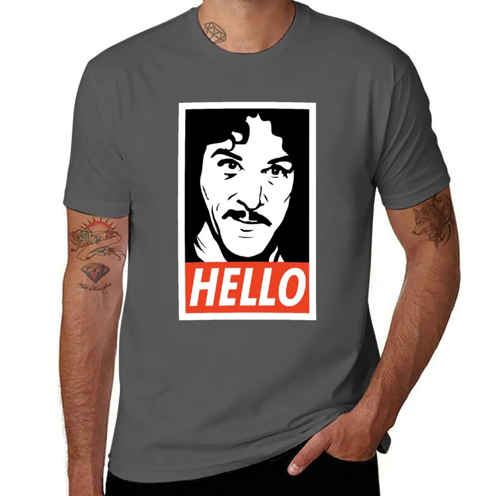 

Hello Inigo Montoya Funny T-Shirt Casual Pattern Print Tee Shirt