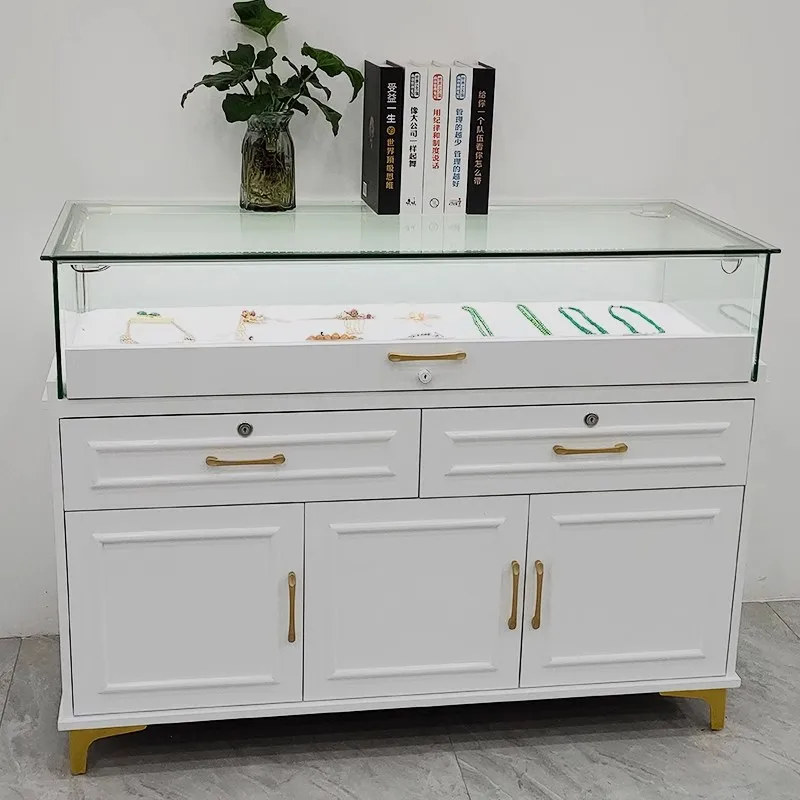 

Jewelry Display Cabinet Jewelry Jade Glass Nakajima Counter Clothing Store Jewelry Glass Jade Display Cabinet Water Table