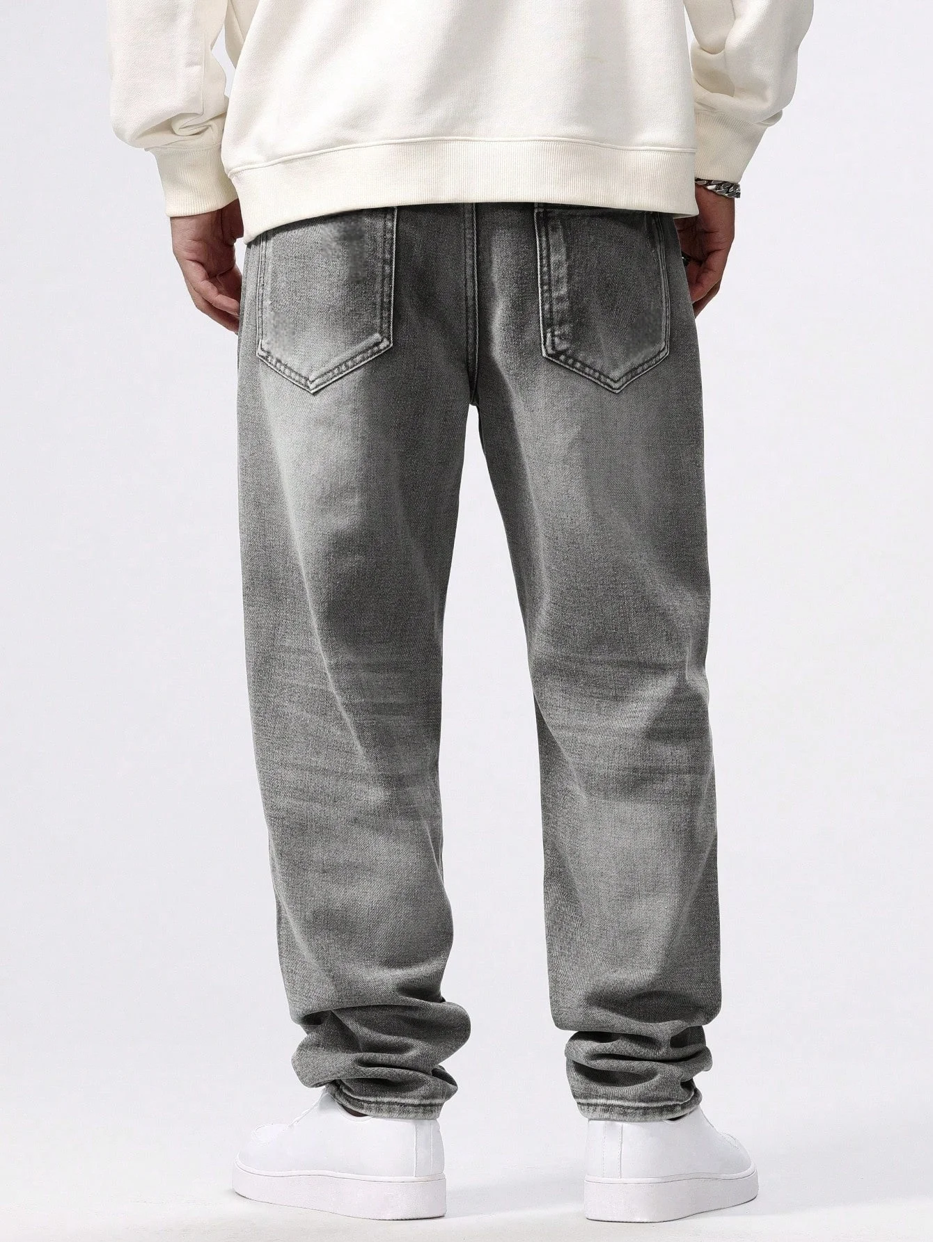 Gray Y2k Drip Tight Slim Jeans For Man Original Unisex Daily Basic Denim Pants No accessories or belts included