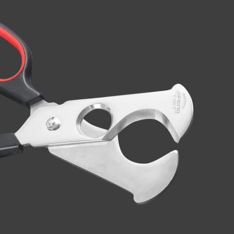 Vintage Stainless Steel Double-Blade Cigar Scissors Portable Travel Sharp Cutter Cigarette Special Tool for Cigar Accessory image 3