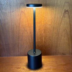 USB Rechargeable LED Bedside Night Light Cordless Touch Table Lamp for Clubs Bar Home Hotel Decor Dimmable Ambient Desk Lamp