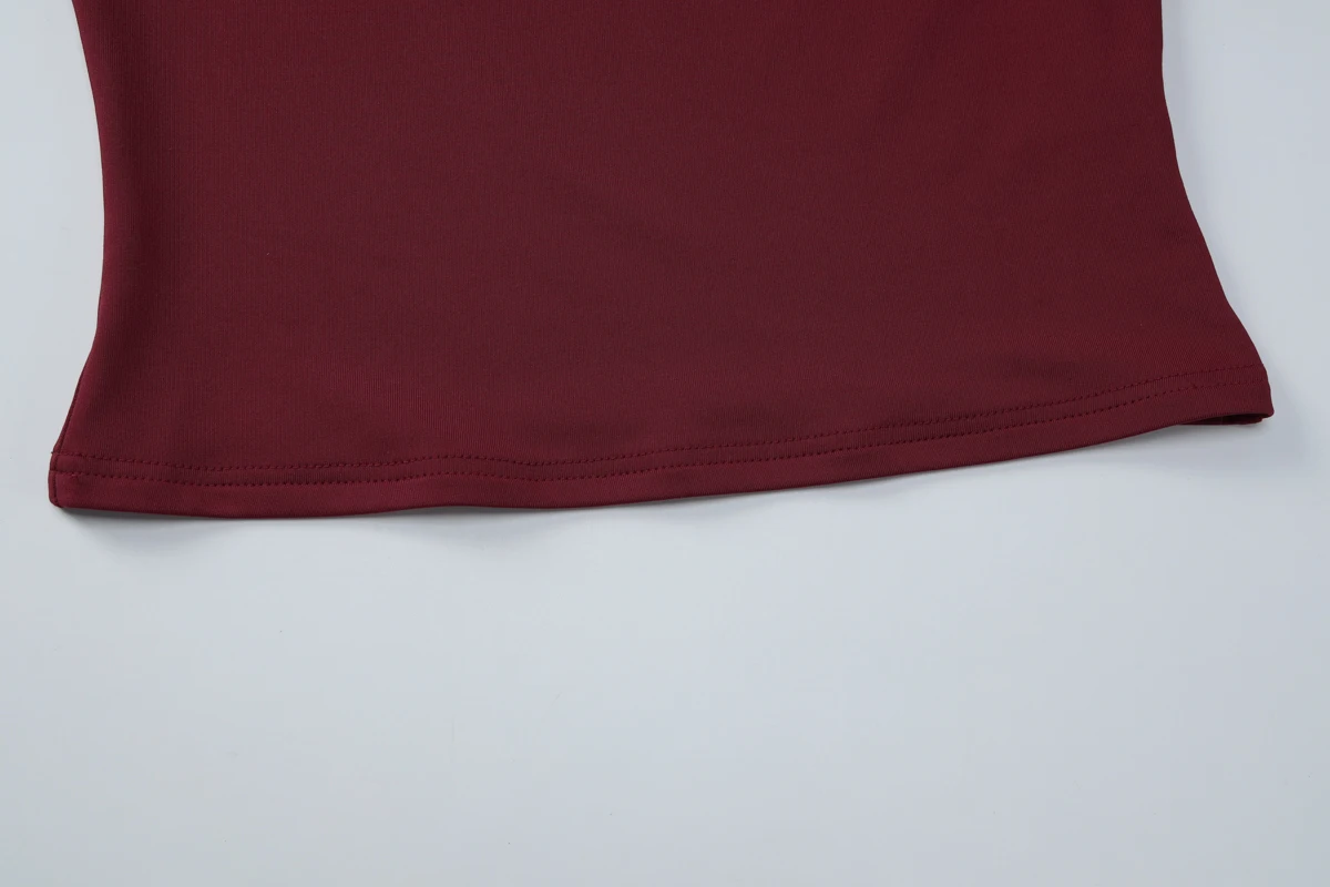 Hugcitar Elegante Langarm Solide Patchwork Spitze Verband Sexy Crop T-Shirt Top Schlank Herbst Frauen Kleidung Geburtstag Party Festival – Detail 10