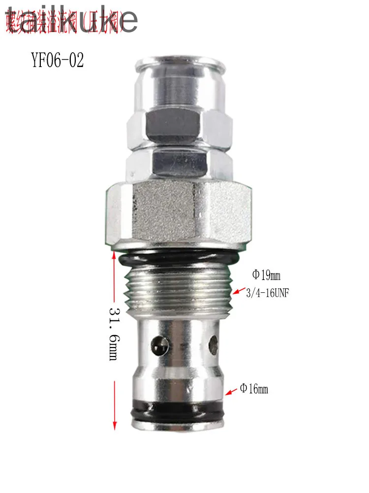 Hydraulic Relief Valve YF06-02 Pressure Adjustable Power Unit Plug-in Hydraulic Station Low-pressure Manual Adjustment