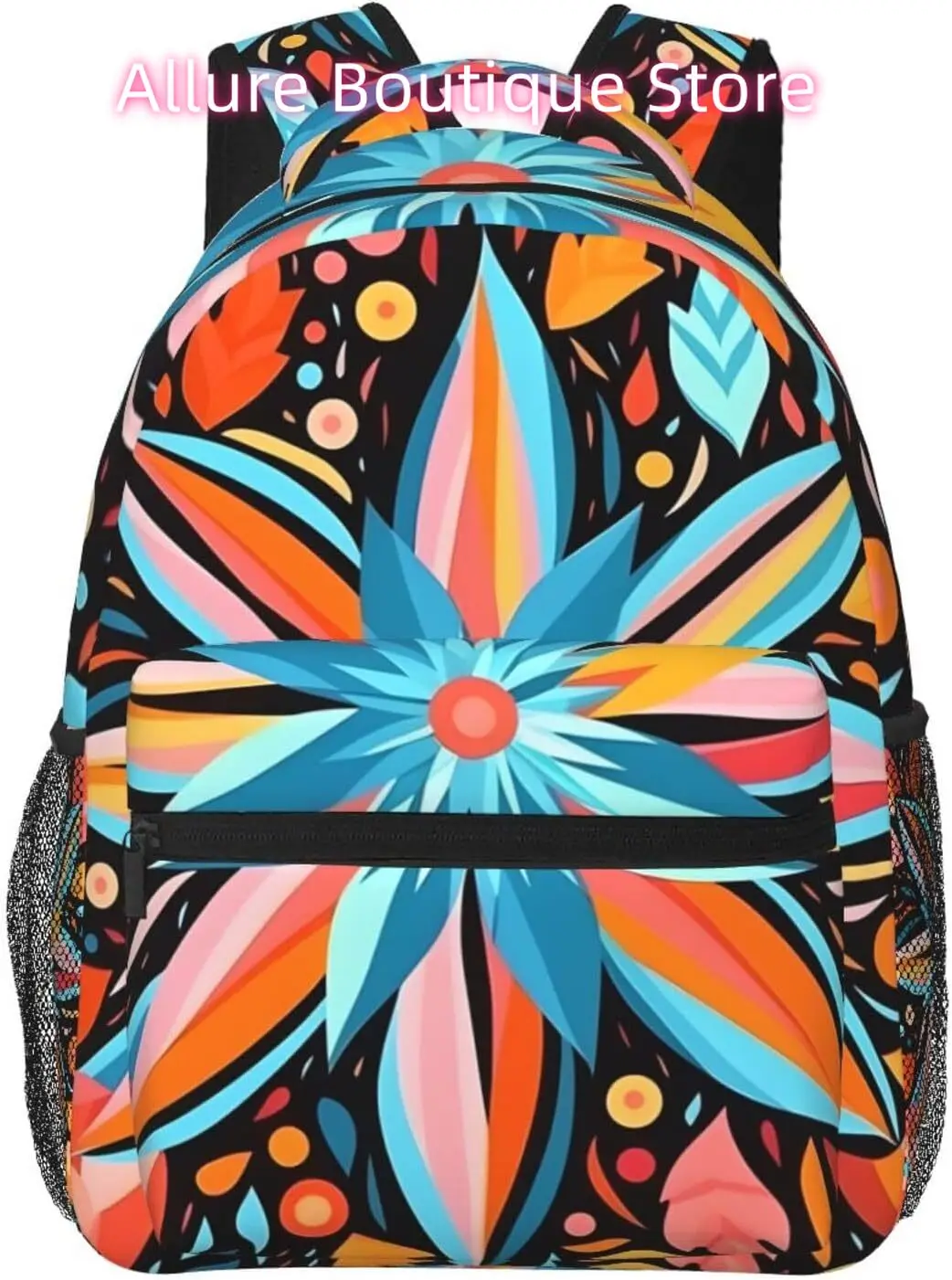 

Сумка для ноутбука обратно в школу Легкий рюкзак для ноутбука в стиле бохо с цветком в этническом стиле Легкий многоцелевой дорожный повседневный рюкзак Un