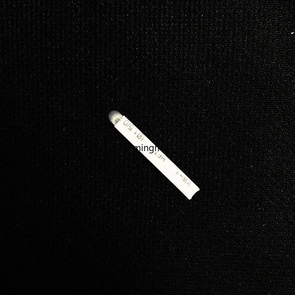 50pcs White 0.20/0.25mm Microblading Needles for Tattoo Lamina Tebori 7 9 11 12 14 Flex Blades U Shape Permanent Makeup Blade