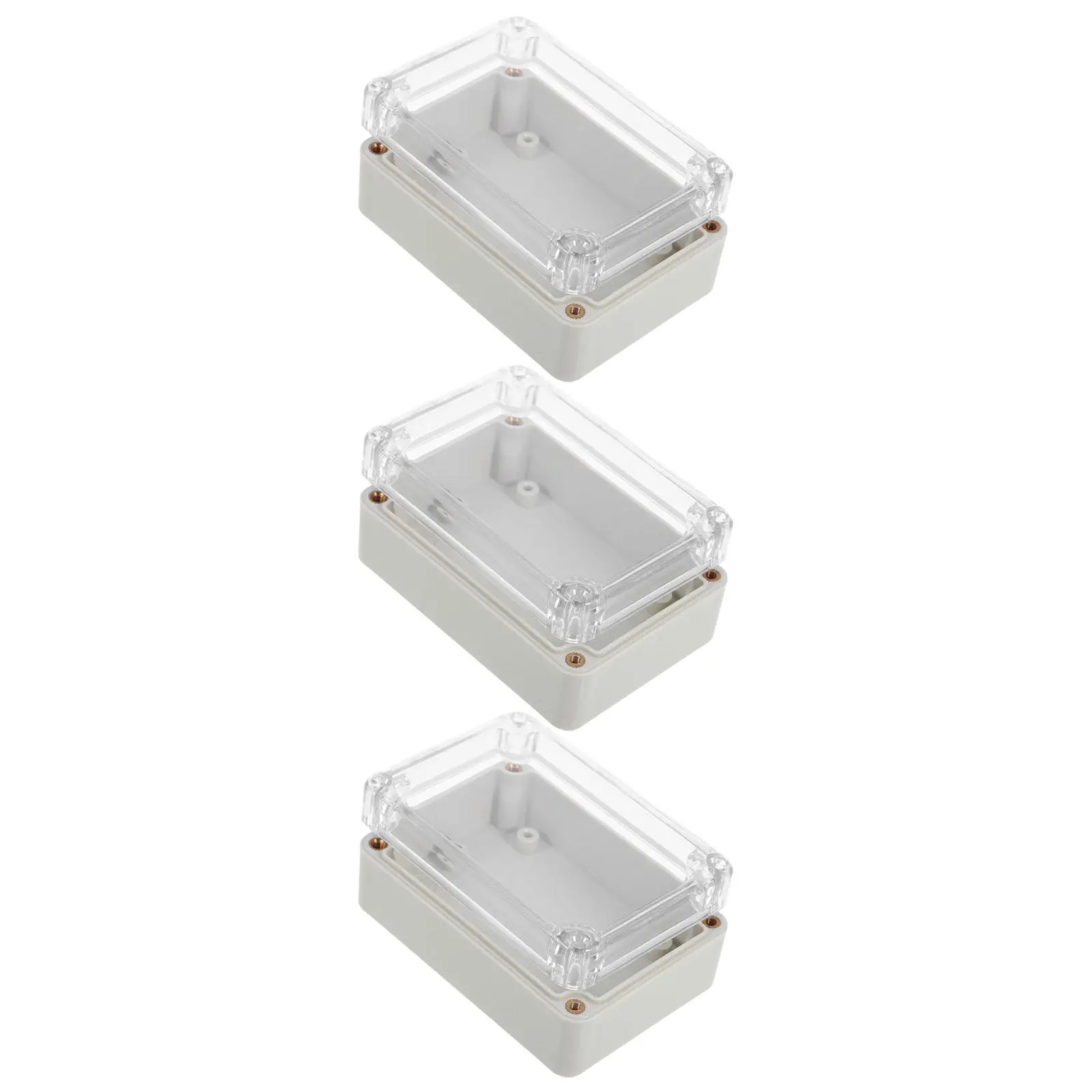 3pcs Transparent Waterproof Outdoor Electrical Junction Box – Plastic Weatherproof Enclosure for Alarm Modules