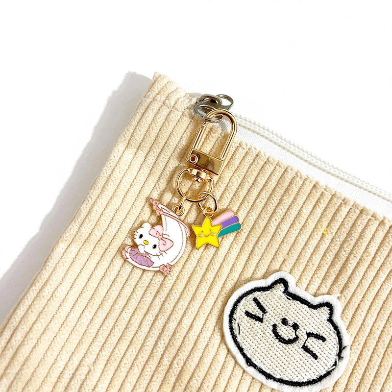 Kawaii Alloy Hello Kittys Keychain Pendant Student Backpack Bag Hangings Accessory Gifts