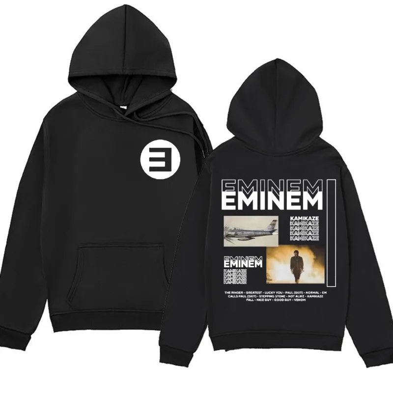 

Eminem "The Marshall Mathers LP" Printed Hoodies Mens Clothes Vintage Hip Hop Oversized Sweatshirts Spring New Fleece Pullover