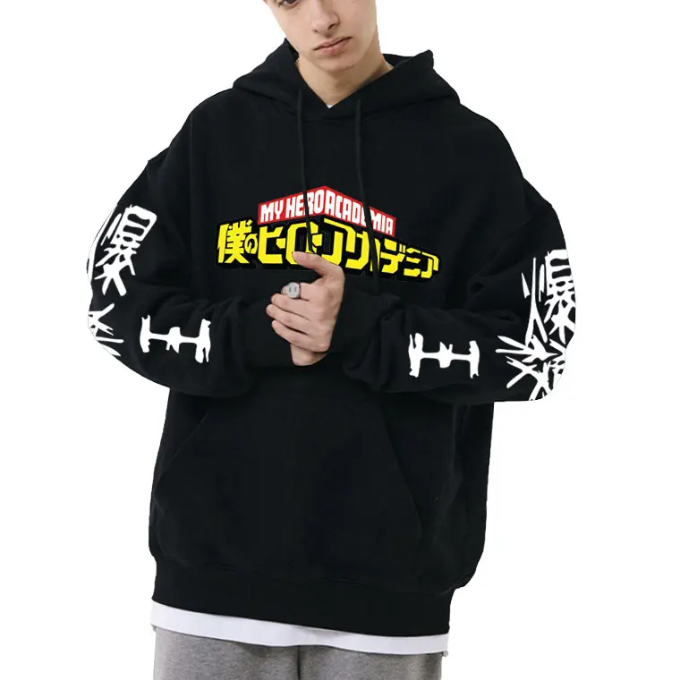 

Anime My Hero Academia Merch Hoodie Cartoon Bakugou Katsuki Hooded Sweatshirt Men Women Manga Casual Oversized Pullover Hoodies