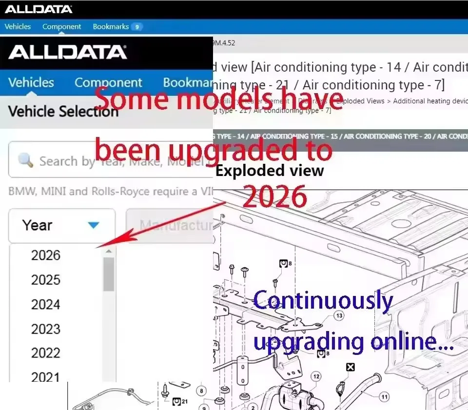 Alldata AutoData Online Account Workshop Repair Software All Data Haynes Mobile/PC Login Compatible Stable Work Updated to 2026