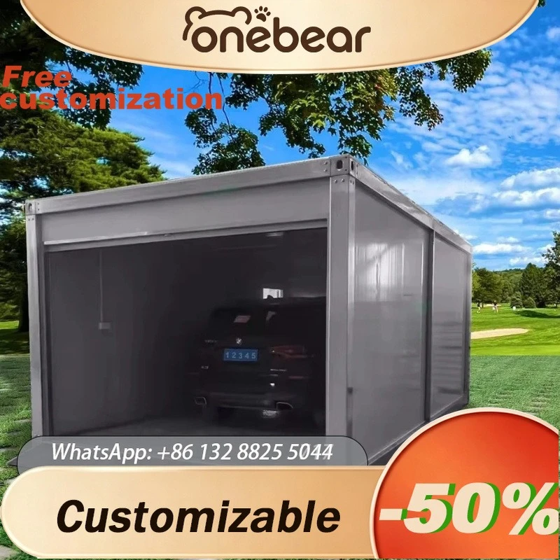 Any Size Custom Steel Structure Prefab Warehouse Container House Mobile Carport Durable Outdoor Storage Building For Home Yard