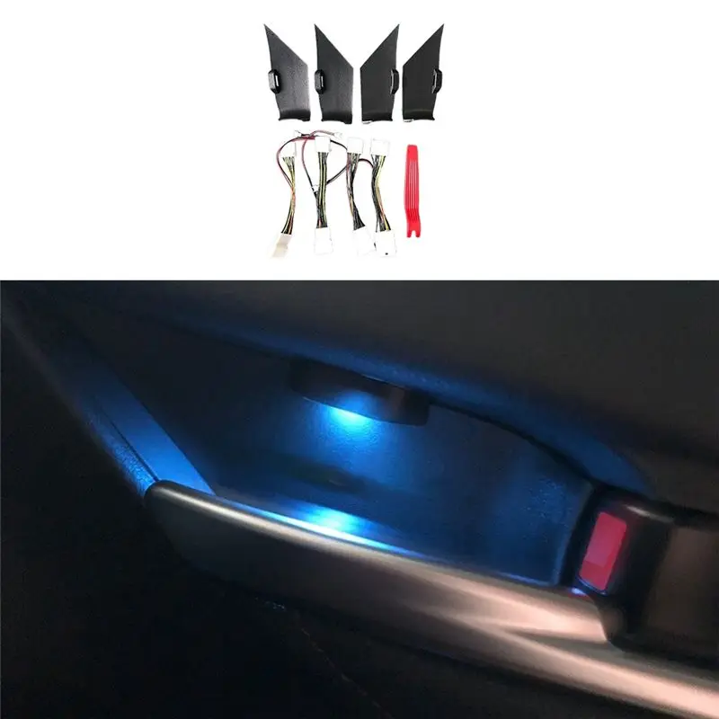 Just- New Car Handlebar Interior Ambient Light for Toyota Camry 18-22 Door Handle Light Four Door Lights Ice Blue
