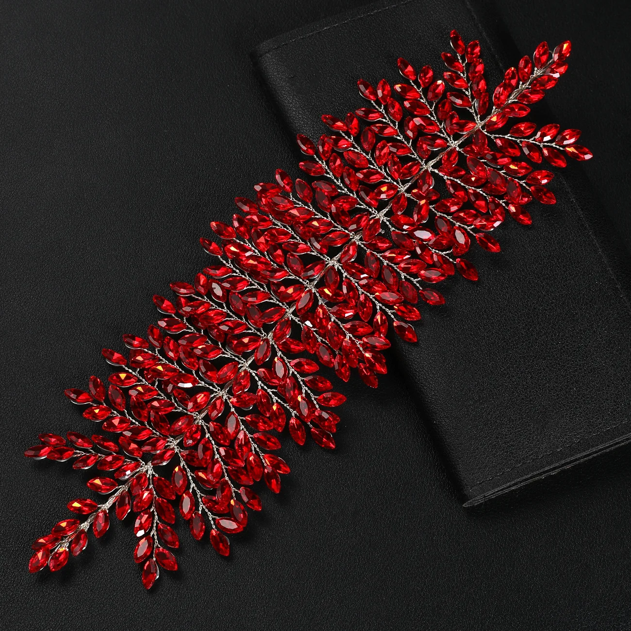 SLBRIDAL Handgefertigte Strass-Kristall-Haarkränze, Hochzeits-Kopfschmuck, Haaraccessoires, Stirnband für Bräute, Frauen und Mädchen – Detail 4