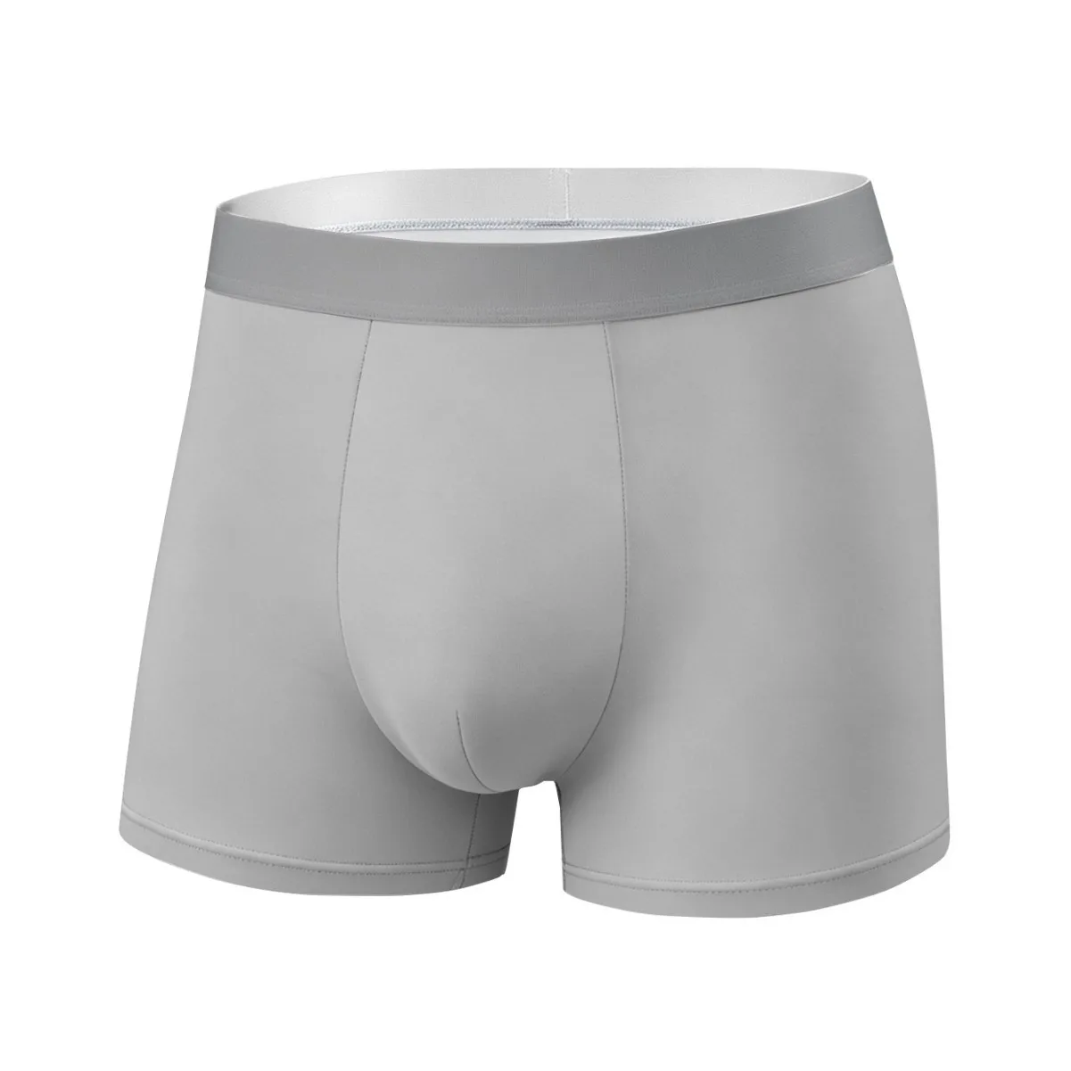 Mens Ice Silk Boxer Briefs For Ultra-Thin Breathable Mid-Waist Underwear Panties U Bulge Pouch Male Breathable Underpants