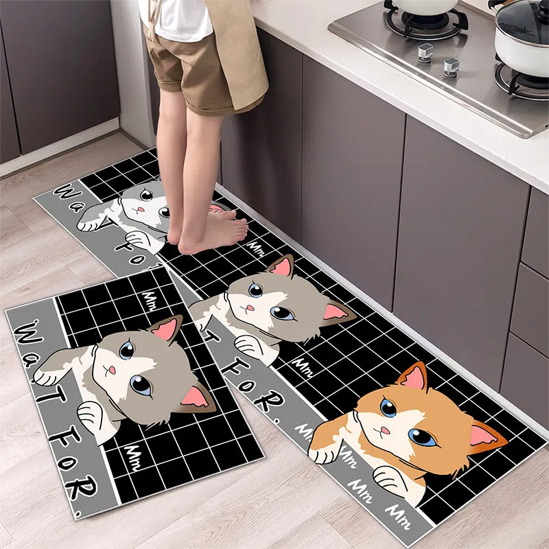 VIKAMA's New Long Strip Carpet For Kitchen, Bathroom, Laundry Room And Dining Room. Crystal Plush Floor Mat For Home Decoration.