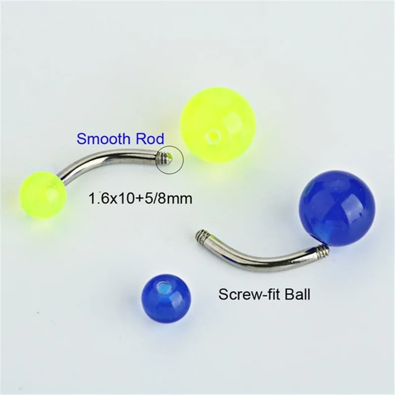 WKOUD 1pcs/lot Glow In The Dark Belly Ring Women\'s Fashion Navel Bars Rings Punk Body Piercing Ombligo Body Jewelry Color Choice