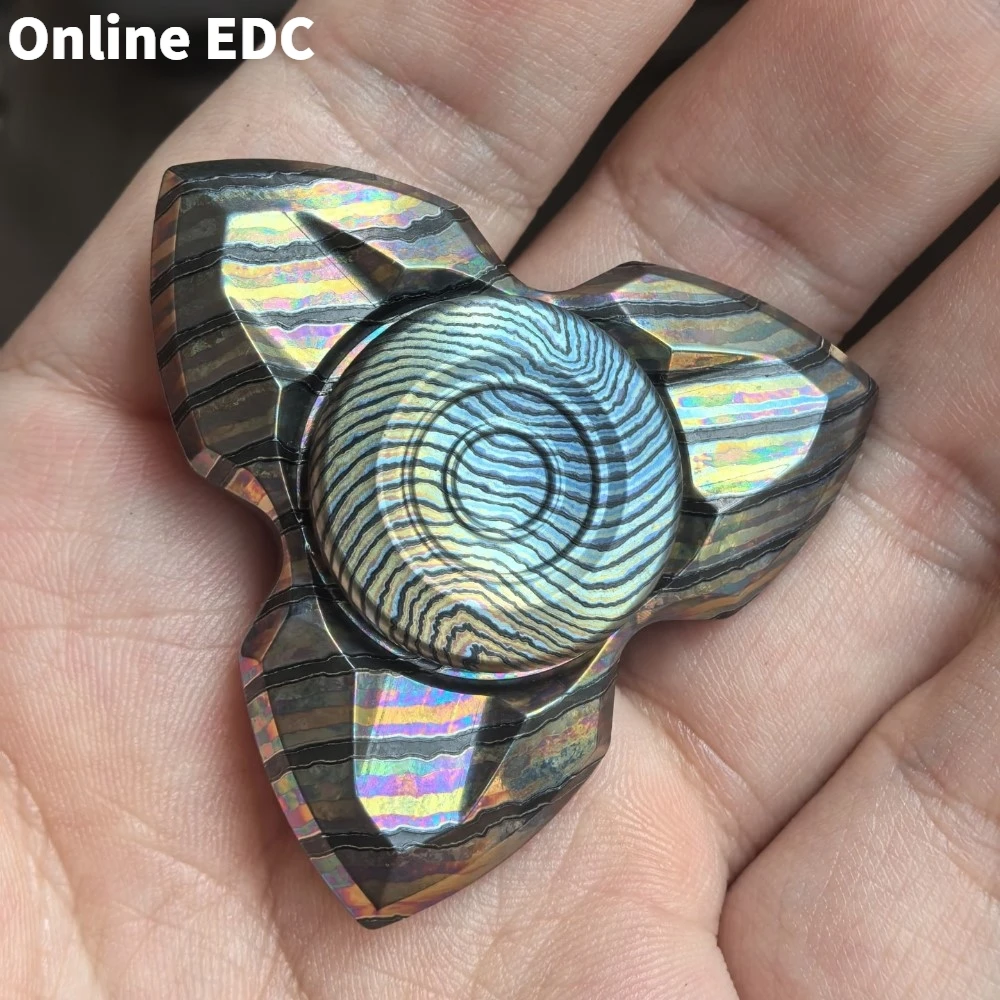 ฟิดเจ็ตสปินเนอร์มือสอง NOVO STUDIO EDC Apache OG Zircuti แบบสามใบพัด