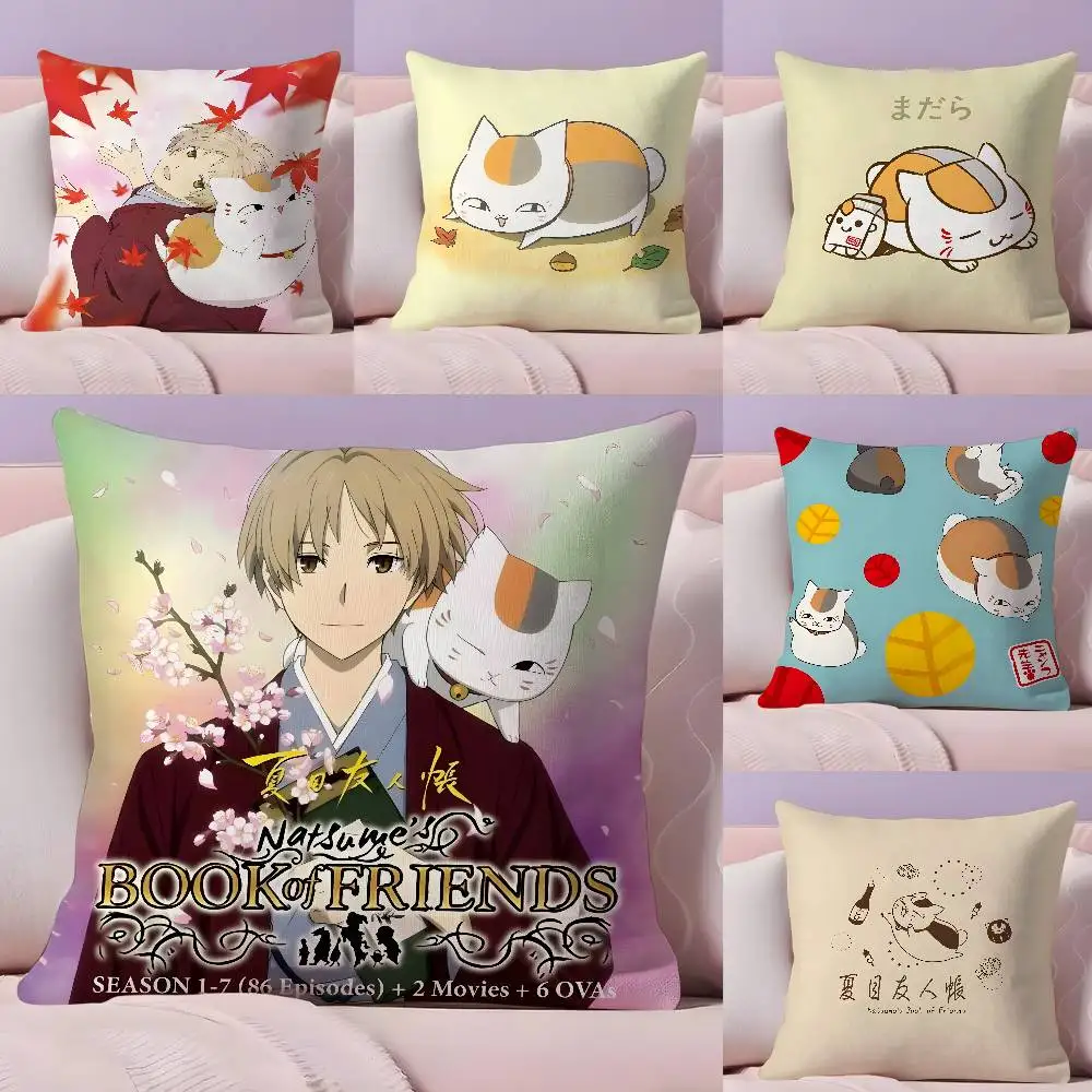 Anime N-Natsumes B-Book Of F-Friends Pillow Case  Ultra Soft Skin Friendly Fabric Cloud Like Comfort & Concealed Zipper