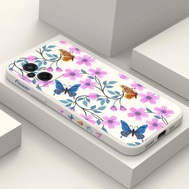 

Butterfly Flies Phone Case For Xiaomi Poco M5 M5S F5 X5 F4 X4 M4 F3 M3 X3 F2 Pro X2 C40 4G 5G GT NFC Silicone Cover