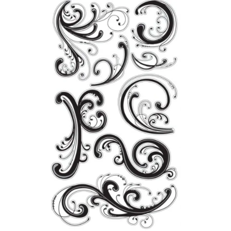 

Sticker Dainty BLK Flourishes SPLFB54
