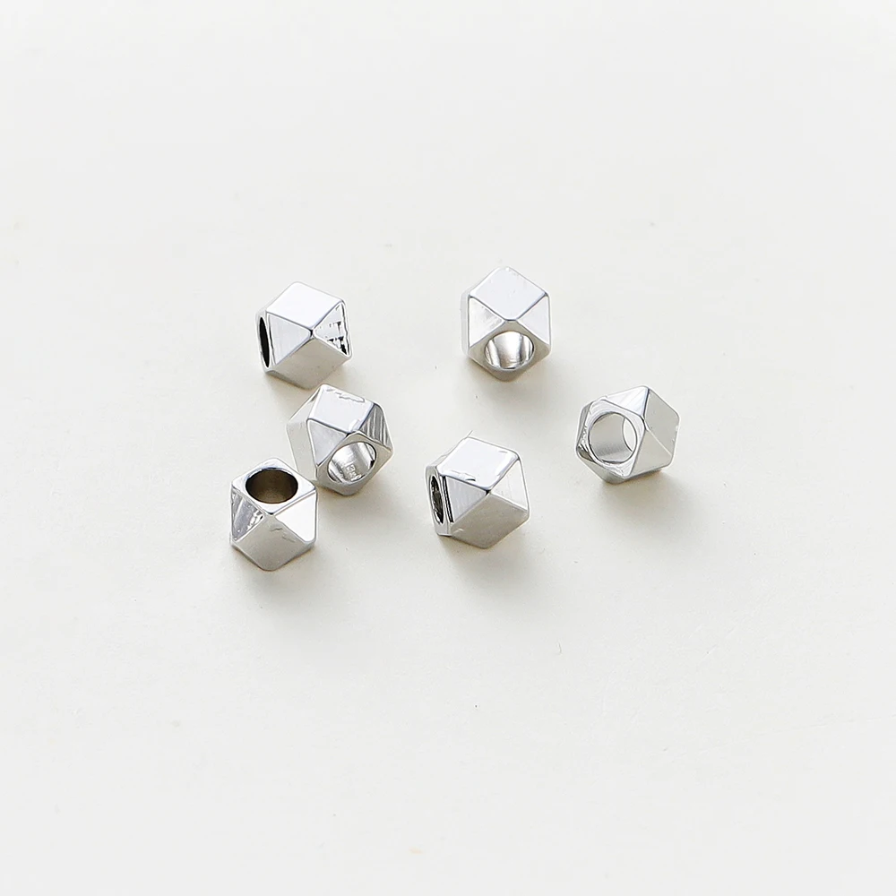 20Pcs Spacer Bead 14K/18K Gold Color Plated Brass Faceted Beads 2.5/3/4/5mm for DIY Bracelet Necklace Jewelry Making Accessories