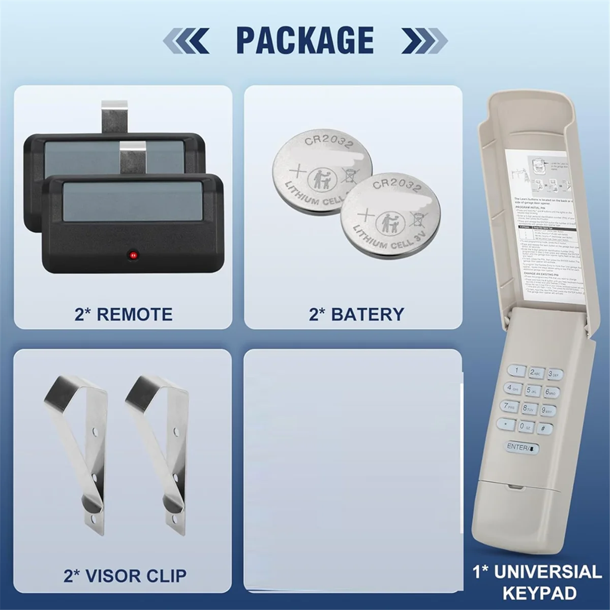 Пульт дистанционного управления 891 лм 971 лм Универсальный пульт дистанционного управления для открывания гаражных ворот с клавиатурой, совместимый с // открывателем гаража