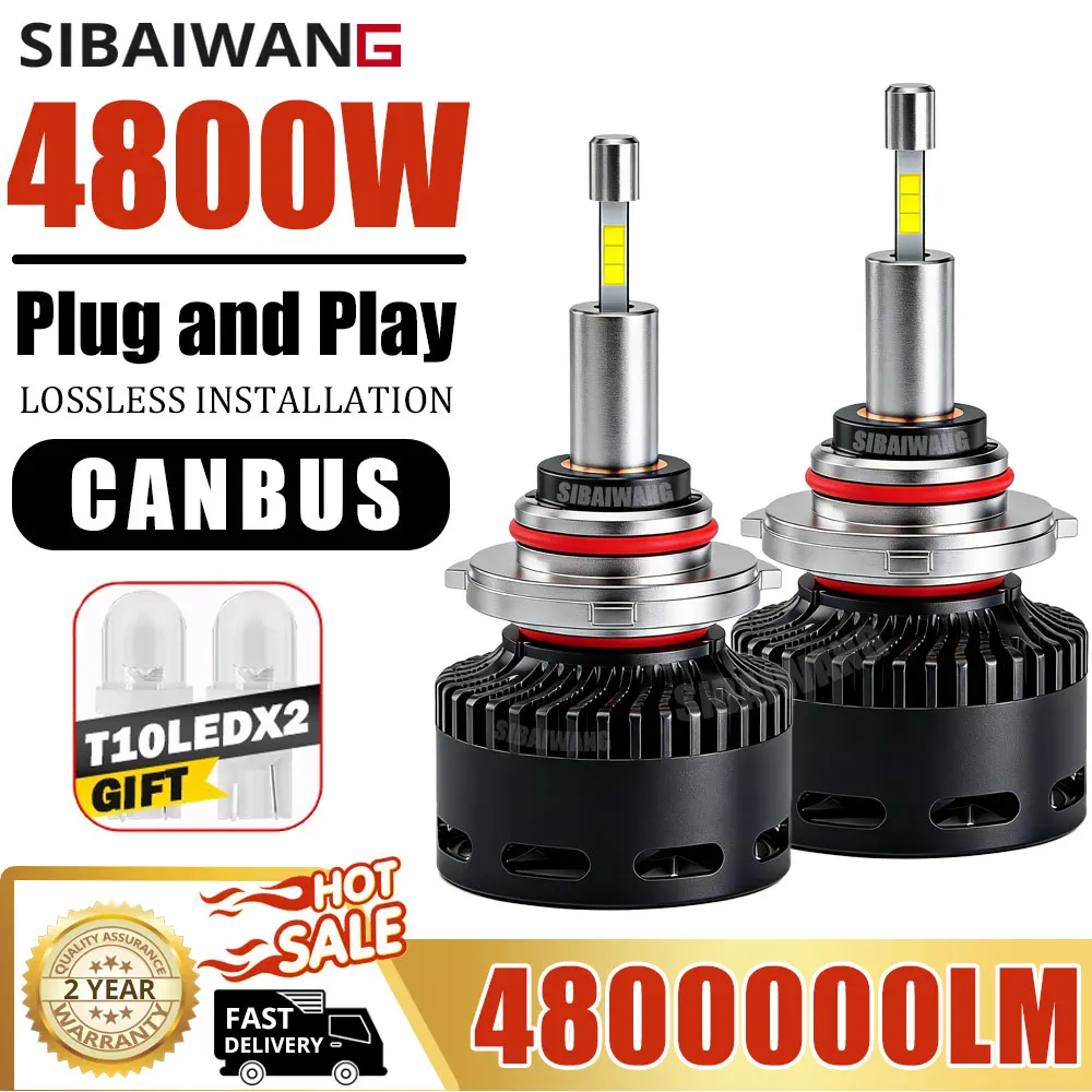 

Автомобильные светодиодные лампы H7 4800W, светодиодные фары H4, лампы 9012 HIR2, HB2 9003, H1 LED, 9005, 9006, HB4, HB3, H11, H8, противотуманные фары Canbus